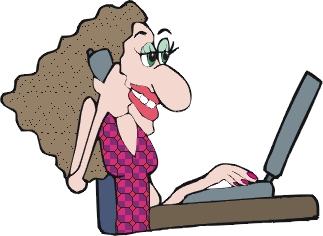 Operadora de call center con auriculares y micrófono en una centralita de ventas telefónicas